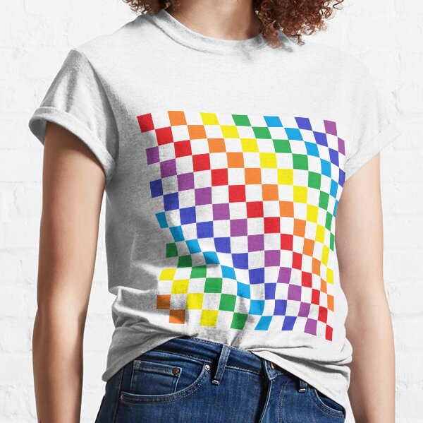 Checkered Rainbow  Classic T-Shirt