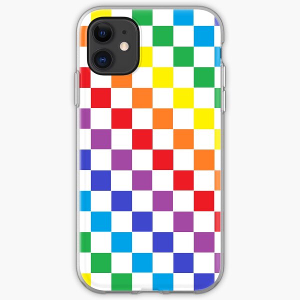 Checkered Rainbow iPhone Soft Case