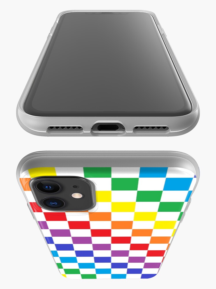 Alternate view of Checkered Rainbow iPhone Case & Cover