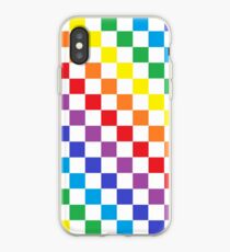 Checkered Rainbow iPhone Case