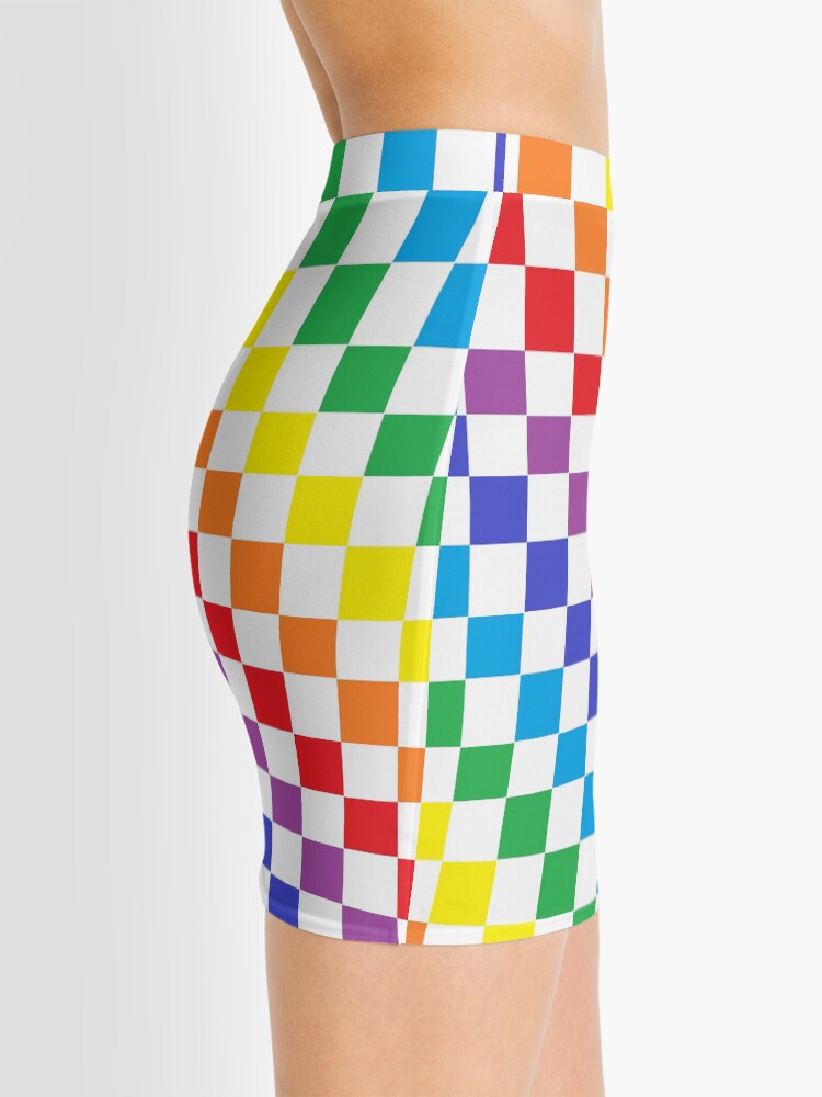 Alternate view of Checkered Rainbow Mini Skirt