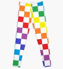 Karierter Regenbogen Leggings