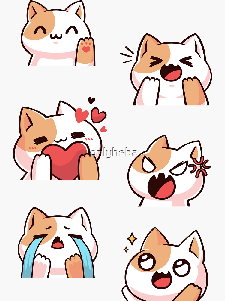8 Relatable Cat Stickers