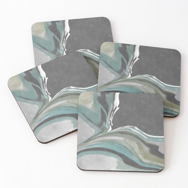 Item preview, Teal and Charcoal Abstract Watercolor designed and sold by slimbirdy.