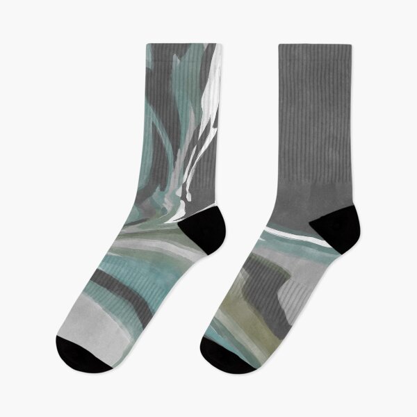 Item preview, Teal and Charcoal Abstract Watercolor designed and sold by slimbirdy.