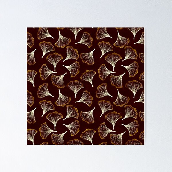 Item preview, Ginkgo Biloba Leaf - Brown & Orange designed and sold by Sarah Thorpe Designs .