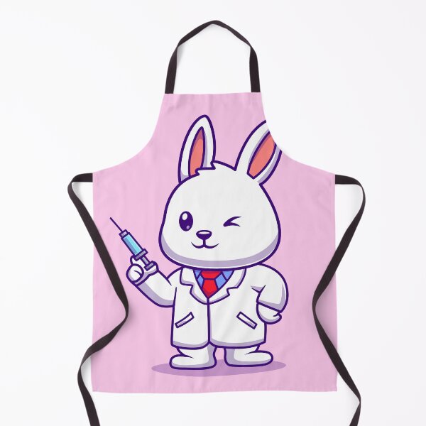 Item preview, Caring Companion: Cute Doctor Rabbit with Injection Cartoon designed and sold by hjian8219.