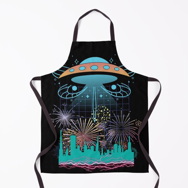 Item preview, Flying saucer in the city designed and sold by RitaFancy.
