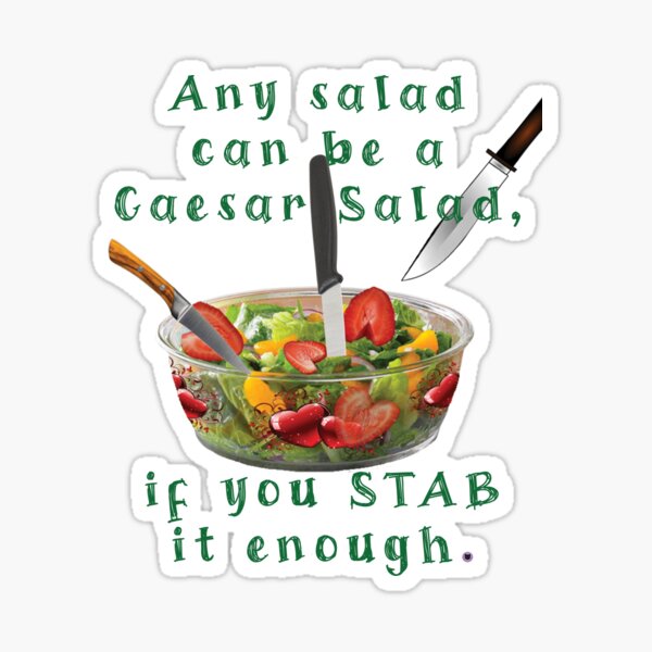 Caesar Salad Sticker, Funny Food Stickers