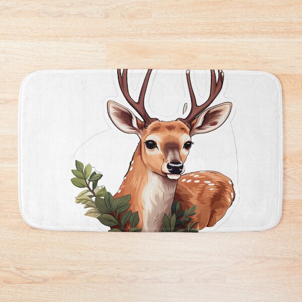 Item preview, Deer surrounded by leaves designed and sold by abmkf.