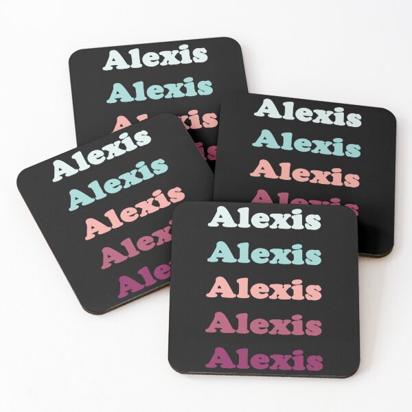 Item preview, Alexis - repeated name light teal, green, apricot,red, burgendy text - 0921 designed and sold by hassan-cummins.