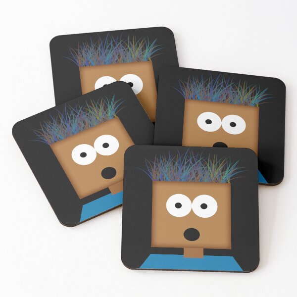 Item preview, Funny brown face with colorful hair designed and sold by werdanepo.