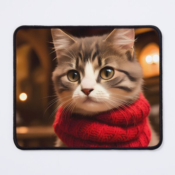 Item preview, Cat with Scarf - Modern Digital Art designed and sold by Ai-michiart.