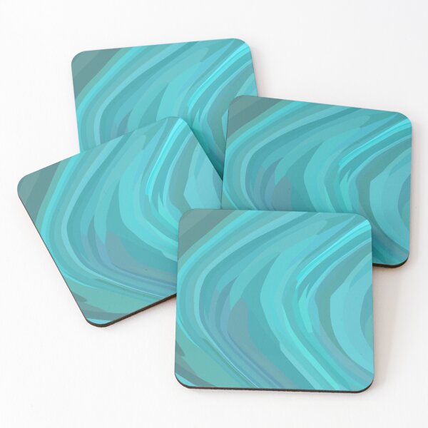 Item preview, Shades of Aqua Cyan Turquoise Abstract designed and sold by slimbirdy.
