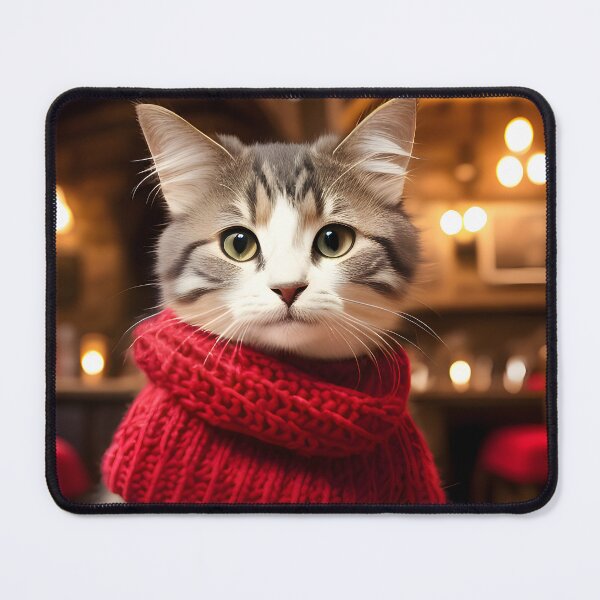 Item preview, Cat with Scarf - Modern Digital Art designed and sold by Ai-michiart.