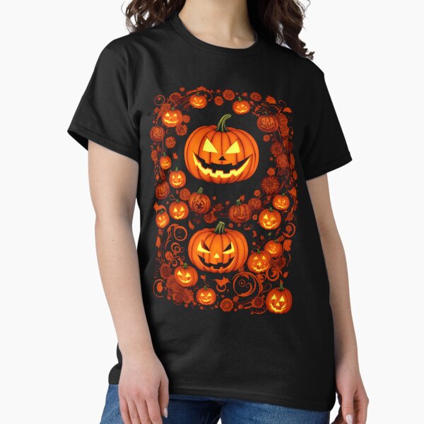 Item preview, Spooky Halloween Orange Pumpkin Pattern designed and sold by TrendyHubb.