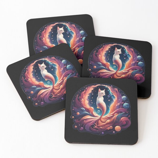 Item preview, Cat Mermaid in Space  designed and sold by SirenasWorld.
