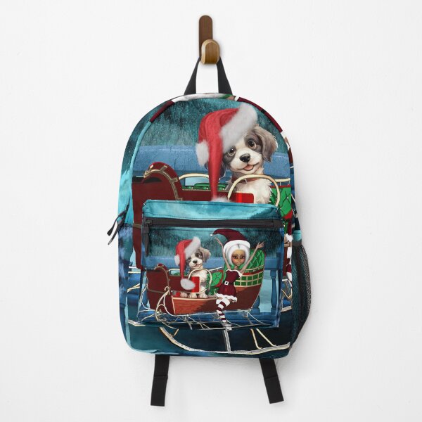 Item preview, Cute christmas puppy and elf in the moonlight designed and sold by nicky2342.