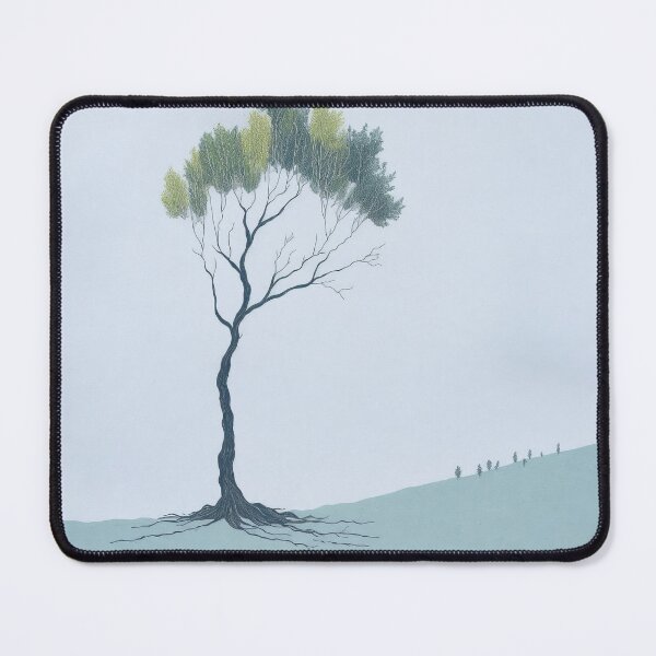 Item preview, Minimalist Tree Nature Landscape Drawing designed and sold by druidwolfart.
