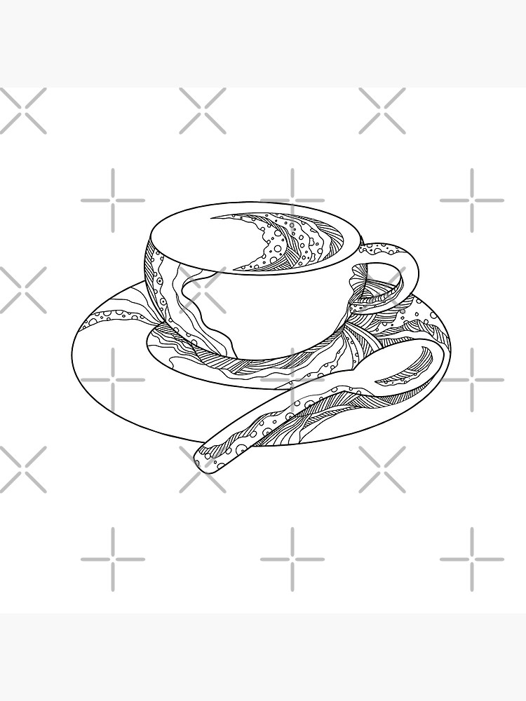 Tea Cup, Coffee, Mug, Drawing, Coffee Cup, Drink, Doodle, Saucer