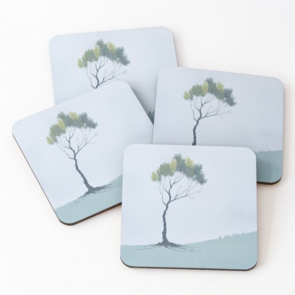 Item preview, Minimalist Tree Nature Landscape Drawing designed and sold by druidwolfart.