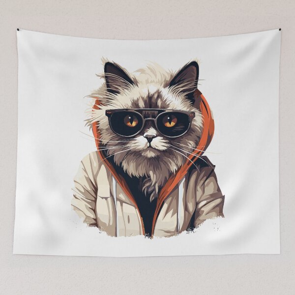 Item preview, Birman Cat in the Streets | Cat Lovers designed and sold by DarcoDesigns.