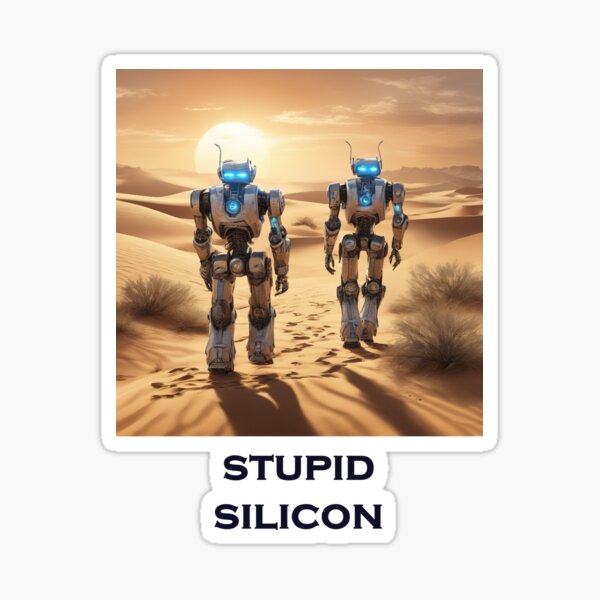 Killer robots are stupid Sticker