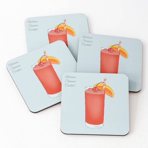 Item preview, Alabama Slammer Cocktail Summer Drink designed and sold by ArtRaftPro.
