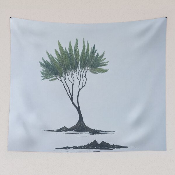 Item preview, Minimalist Tree Nature Drawing designed and sold by druidwolfart.
