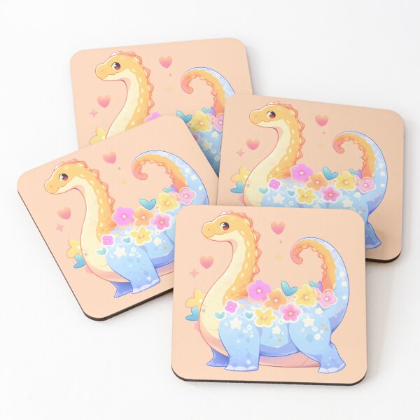 Item preview, Rainbow Brachiosaurus Illustration | Kawaii Pop Art designed and sold by InkedBeasts.