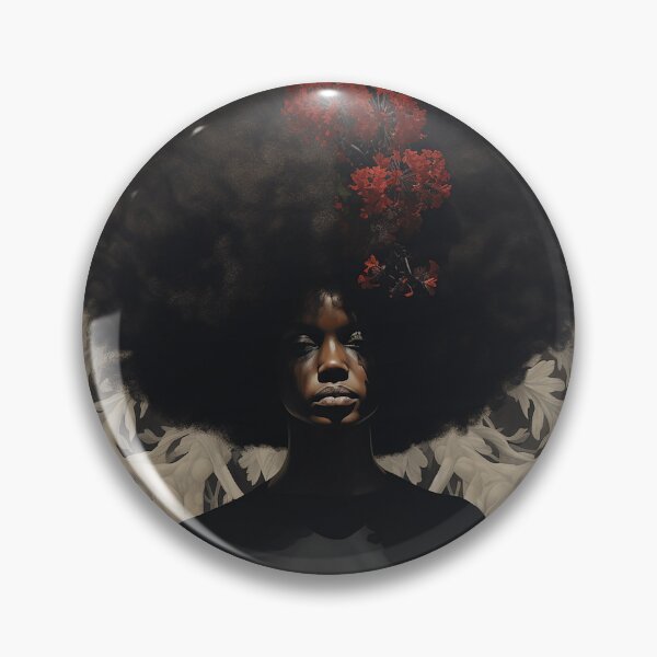 Item preview, Black Woman Natural Flora and Fauna Afro designed and sold by CraftCartelArt.