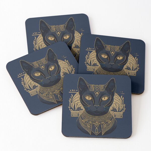 Item preview, Egyptian goddess Bastet art of ancient egypt black cute funny cat vintage myth retro Pharaonic designed and sold by Print&Perfection  ⭐⭐⭐⭐⭐.