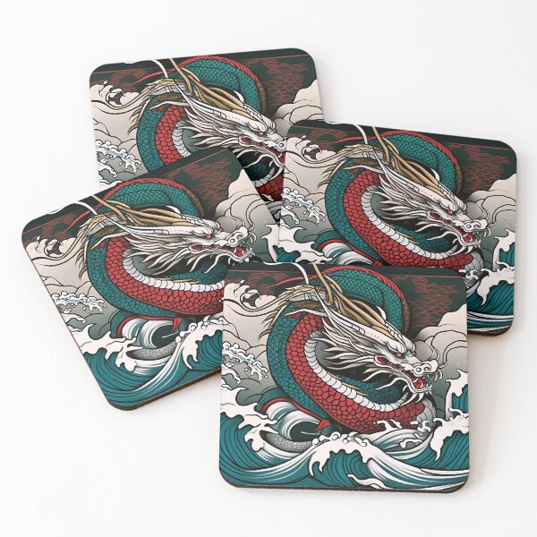 Item preview, Exquisite Blue Water Dragon A Vintage Japanese Treasure designed and sold by Tamas Das.