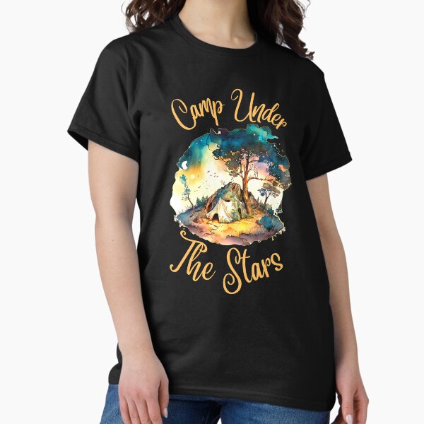 Aperçu de l'œuvre Camp sous les étoiles. sauver notre nature créée et vendue par HikingGalleria.
