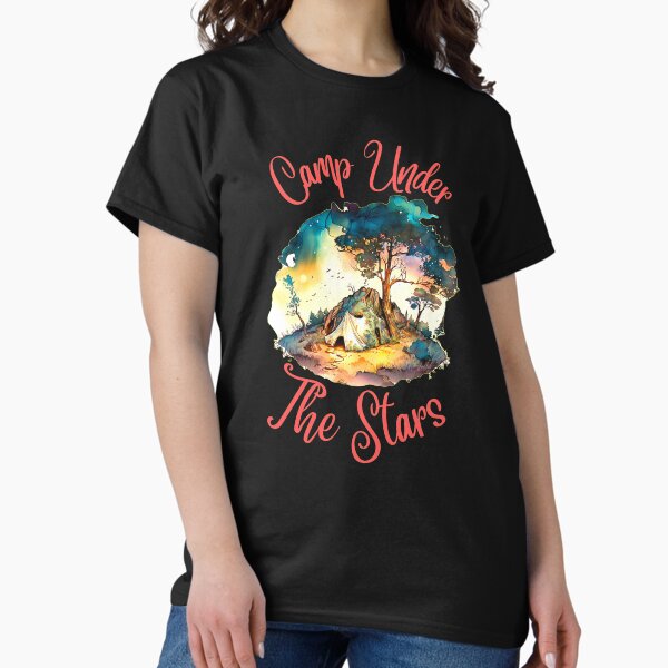 Aperçu de l'œuvre Camp sous les étoiles. ambiance de camping créée et vendue par HikingGalleria.