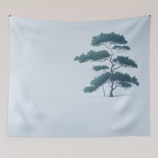 Item preview, Minimalist Tree Nature Boho Drawing designed and sold by druidwolfart.