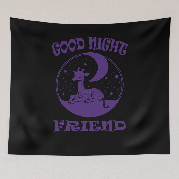 Item preview, Good Night Giraffe - Indigo designed and sold by Soulemotion.