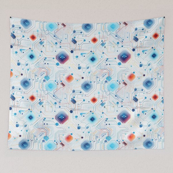 Item preview, xSeamless Pattern Beyond Interfaces: Futuristic Digital Art Unleashed designed and sold by AlienSkinEyes.