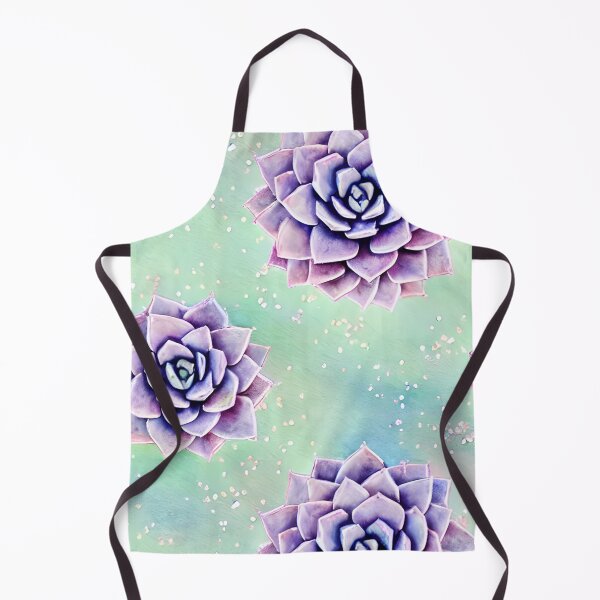 Item preview, Beautiful Pastel Succulents on Green Sparkly Background designed and sold by WallabyJelly.