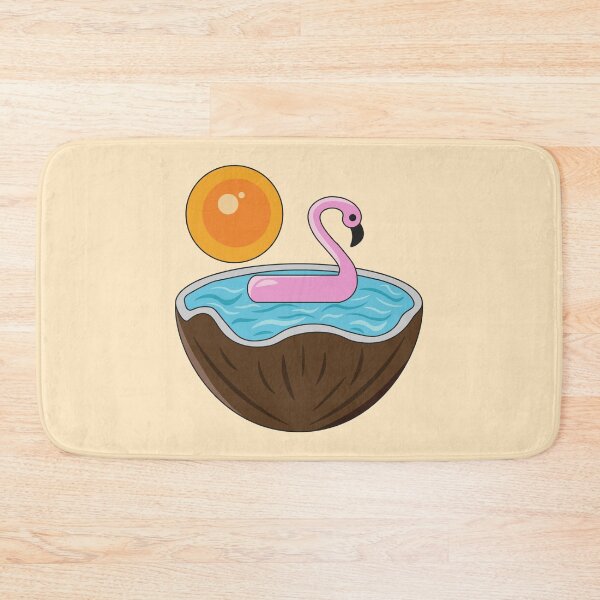 Item preview, Flamingo Float in a Coconut Pool designed and sold by ecsvov.