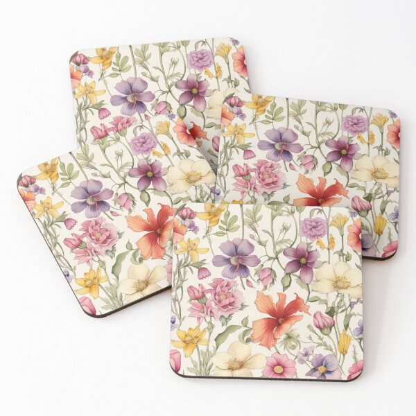 Item preview, Acuarela inconsútil de flores botánicas vintage designed and sold by PutsGroup.