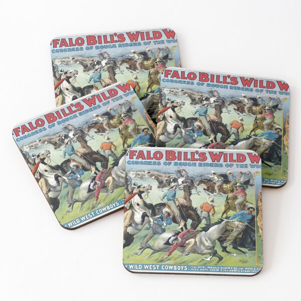 Item preview, STK501563A-Vintage circus poster showing cowboys rounding up cattle. designed and sold by StocktrekImages.