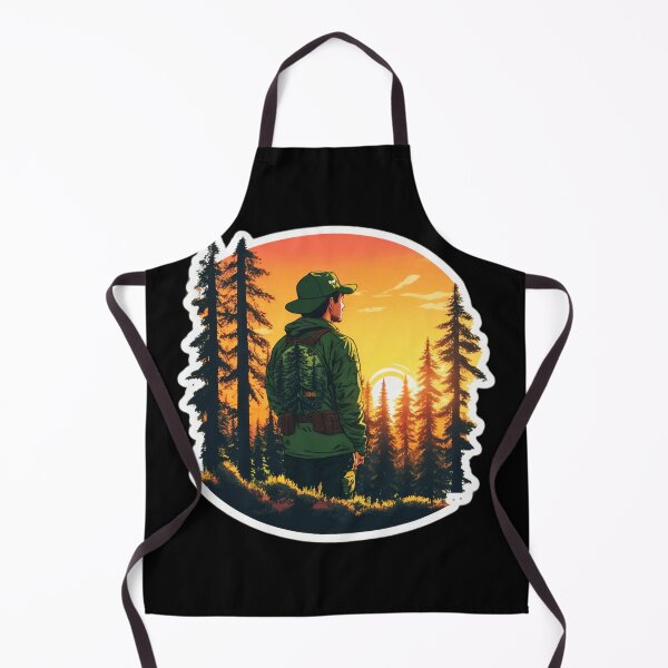 Item preview, Forest Hunter Looking At Sunset - Pine Forest Trip designed and sold by Ridiculam Toga.