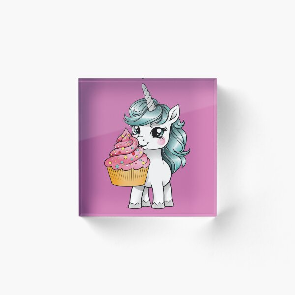Item preview, Baby unicorn  with a muffin - 05 designed and sold by MadamPaperHazel.