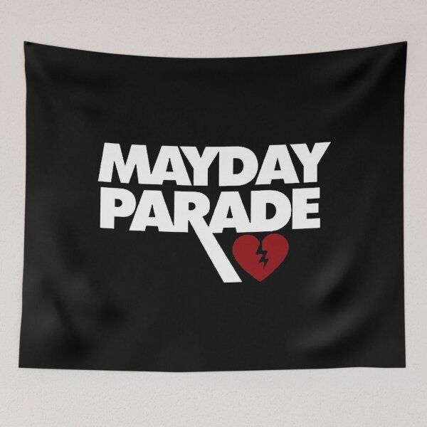 Artikelvorschau, weißes Mayday-Parade-Logo entworfen und verkauft von baineswhites.