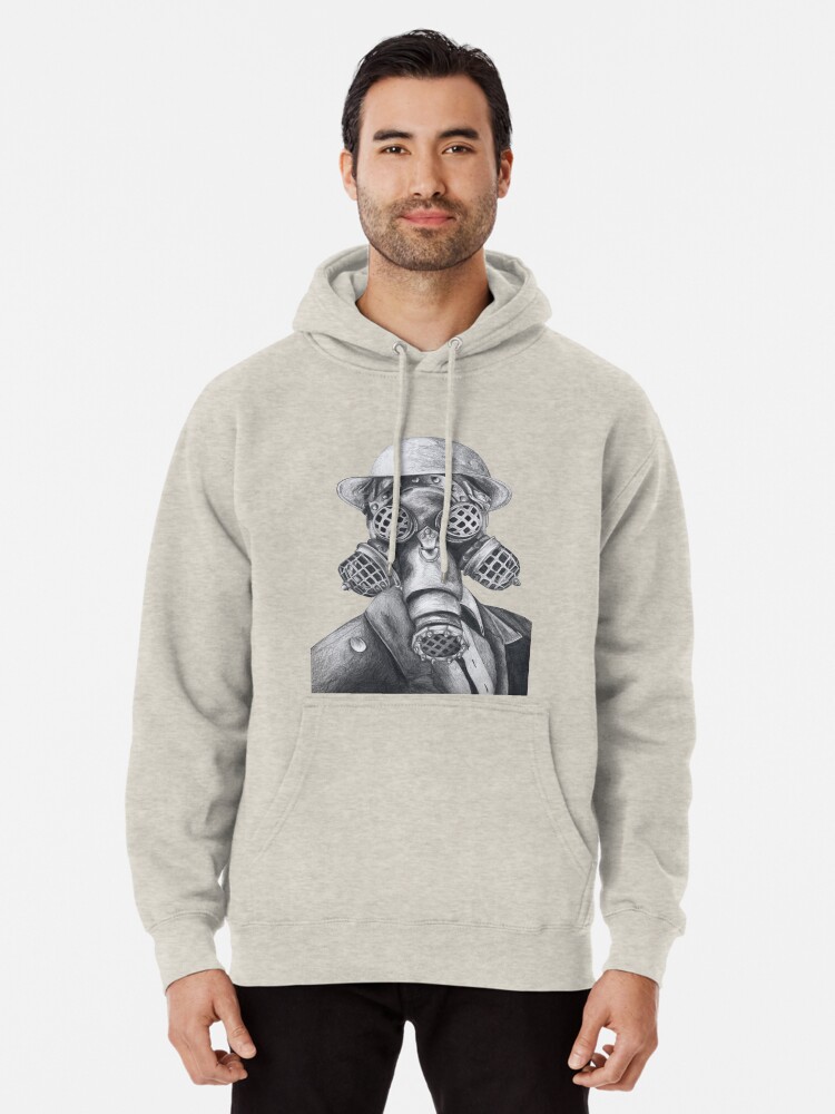 Gas Mask Drawing Pullover Hoodie By Tildat Redbubble