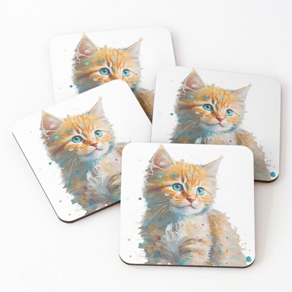 Item preview, A acrylic painting of a cat designed and sold by Nickyayee.