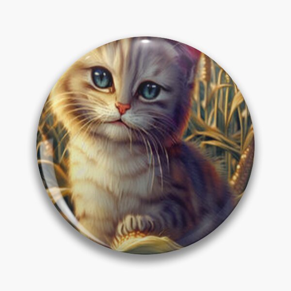 Item preview, Cute cat in corn field hyperdetailed designed and sold by ErmintrudeCiara.