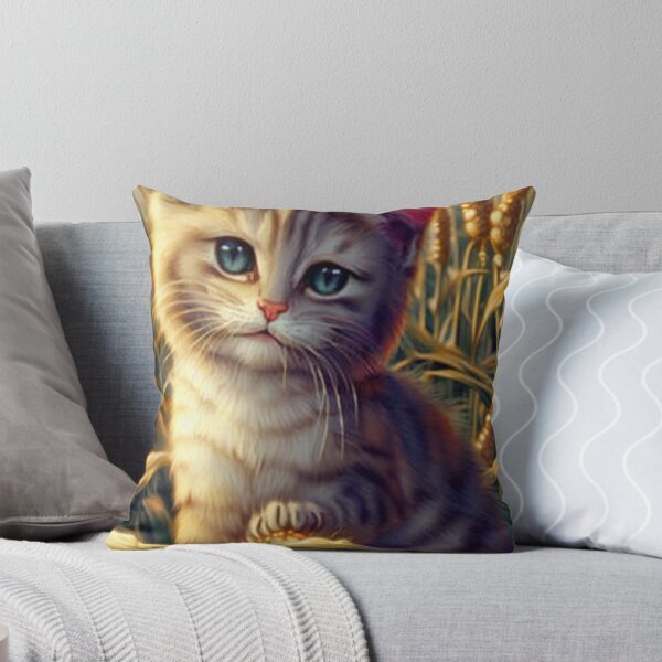 Item preview, Cute cat in corn field hyperdetailed designed and sold by ErmintrudeCiara.