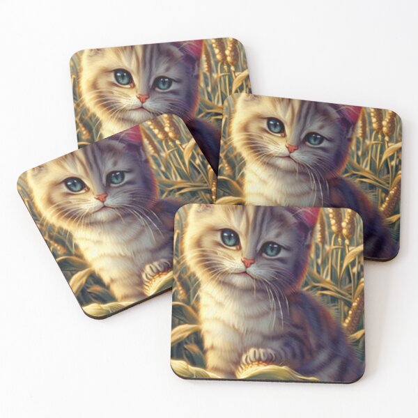 Item preview, Cute cat in corn field hyperdetailed designed and sold by ErmintrudeCiara.